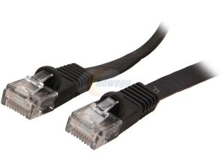 Coboc CY CAT5E 25 Black 25ft. 30AWG Cat 5E Black Color 350MHz UTP Flat Ethernet Stranded Copper Patch cord /Molded Network lan Cable