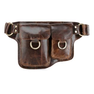 Adonis 2 Leather Waist Purse Fanny Pack   17478363  