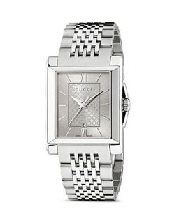 Gucci G Timeless Rectangle Watch with Stainless Steel Bracelet, 22mm