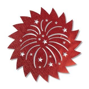 Essential Home Round Laser Cut Place Mat   Fireworks   Home   Dining