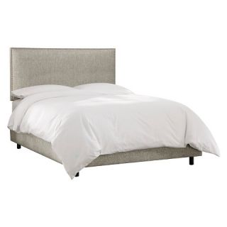 Arcadia Nailbutton Metallic Upholstered Bed