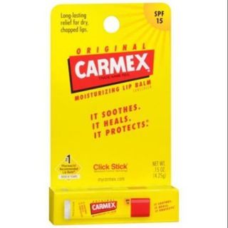 Carmex Click Stick Moisturizing Lip Balm SPF 15 Original 0.15 oz (Pack of 2)