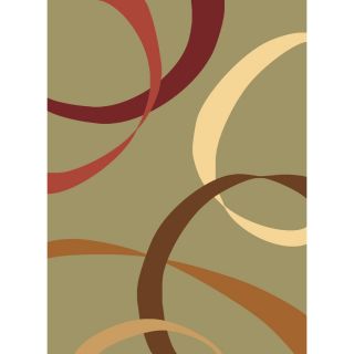 Rugs America Torino Ribbons Light Green Rectangular Indoor Woven Area Rug (Common: 8 x 10; Actual: 94 in W x 130 in L)