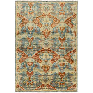 Hand knotted Blue Fantasia Semi Worsted New Zealand Wool Rug (39 x 5