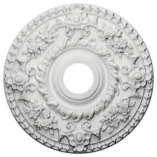 Ekena Millwork 18 in. O.D. x 3 1/2 in. I.D. x 1 1/2 in. P Rose Ceiling Medallion CM18RO