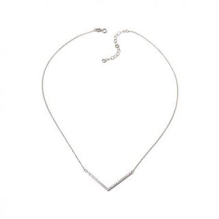 .31ct Absolute™ Sterling Silver Pavé Chevron 16" Necklace   7725461