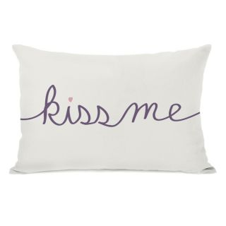 Kiss Me Mix & Match   Grape Throw Pillow