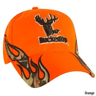 BuckedUp Orange With Camo Flames Hat 829717