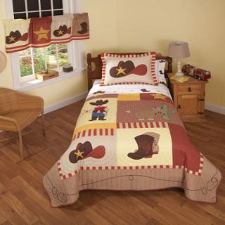 Cowboy Quilt Set, Brown