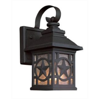 Laredo Texas Star Outdoor Black Medium Wall Lantern 1000 023 953