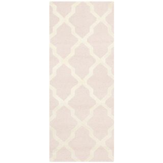 Safavieh Cambridge Light Pink and Ivory Rectangular Indoor Tufted Runner (Common: 2 x 6; Actual: 30 in W x 72 in L x 0.42 ft Dia)