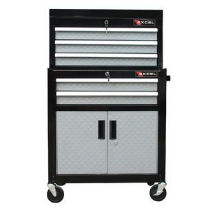 Excel 26.6 in. W x 14.4 in D x 43.7 in. H Chest and Roller Cabinet