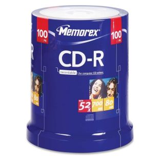 Memorex CD Recordable Media   CD R   52x   700 MB   30 Pack Slim Jewe