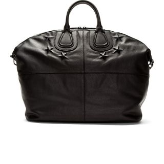 Givenchy Black Embossed Star Nightingale Tote