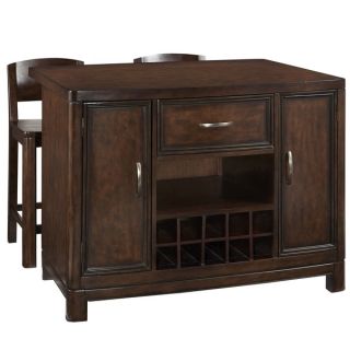 Crescent Hill Kitchen Island and Two Stools   16840063  