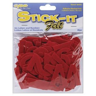 The New Image Group Stick It Felt 2 Numbers & Letters  Red 81/Pkg