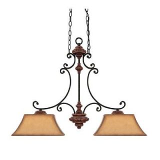 Filament Design 2 Light 26 in. Island Fixture Iron and Umber Finish DISCONTINUED CLI CPT203395375