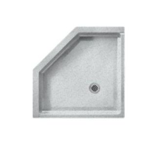 Swanstone Neo Angle 38 in. x 38 in. Single Threshold Shower Floor in Tahiti Gray DISCONTINUED SN00038MD.053