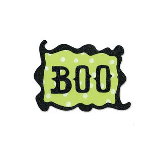 Sizzix Phrase, Boo with Frame by Brenda Pinnick Originals Die