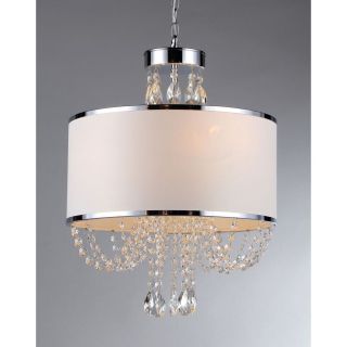 Hera Shaded Crystal detailed 4 light Chandelier   Shopping