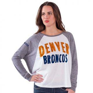 Officially Licensed NFL For Her Triple A Sequined Jersey Knit Top   Broncos   7759571