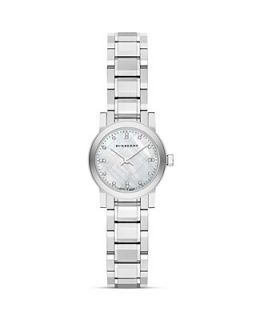 Burberry White Mother of Pearl Watch with Diamonds, 26mm