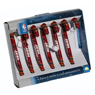 Miami Heat NBA Candy Cane Ornament Set