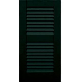 Winworks Wood Composite 15 in. x 30 in. Louvered Shutters Pair #654 Rookwood Shutter Green 41530654