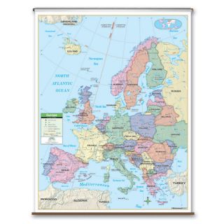 Primary Wall Map   Europe by Universal Map