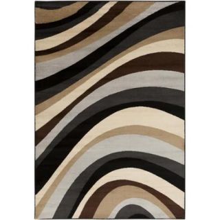 Caviar Arc Espresso Rug (5'3 x 7'6)