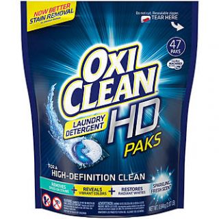 Oxi Clean Sparkling Fresh Scent HD Paks Laundry Detergent 47 CT   Food