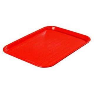 Carlisle 10.75 in. x 13.87 in. Polypropylene Cafeteria/Food Court Serving Tray in Red (Case of 24) CT101405