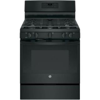 GE 5.0 cu. ft. Gas Range with Self Cleaning Oven in Black JGB660DEJBB