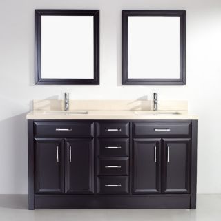 Bauhaus Bath Caledonia 63 Double Bathroom Vanity Set with Mirror