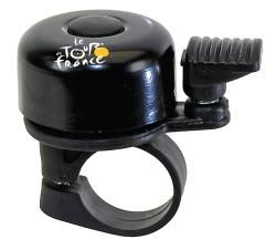 Tour de France Adjustable Black Bicycle Bell with Clamp Attachment