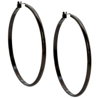 Kate Bissett Black plated Classic Hoop Earrings