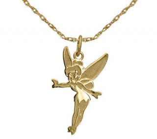 Disney Tinker Bell Pendant w/Chain, 14K Gold —