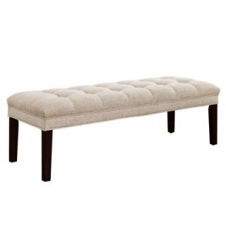PRI Upholstered Tufted Bed Bench in White DS 8626 400