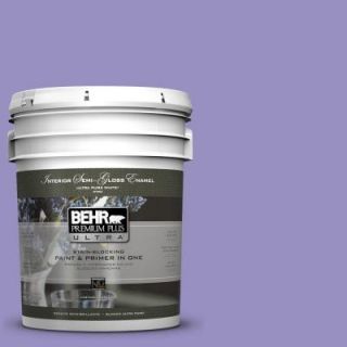 BEHR Premium Plus Ultra 5 gal. #PPU16 5 Lily of the Nile Semi Gloss Enamel Interior Paint 375405