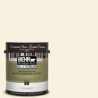 BEHR Premium Plus Ultra 1 gal. #P350 1 Bit of Lime Semi Gloss Enamel Exterior Paint 585001