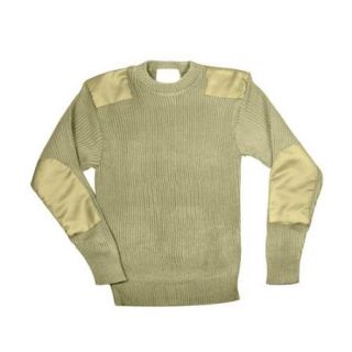 Khaki GI Style Acrylic Knit Commando Sweater Men Size 2XL
