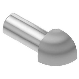 Schluter Rondec Classic Grey Color Coated Aluminum 1/4 in. x 1 in. Metal 90 Degree Outside Corner ED/RO60PG