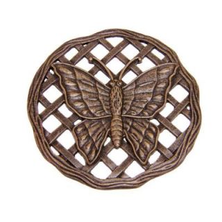 Oakland Living 12 in. x 12 in. Circular Butterfly Aluminum Step Stone in Antique Bronze 5151 AB