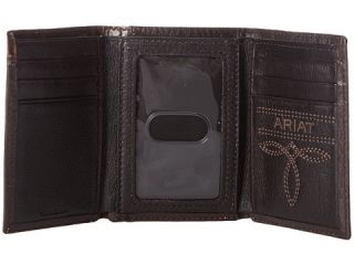 Ariat Tooled Overlay Tri Fold Wallet