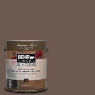 BEHR Premium Plus Ultra 1 gal. #N180 7 Oiled Teak Matte Interior Paint 175301