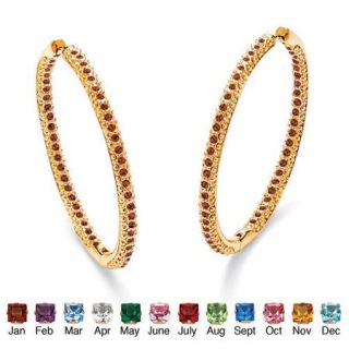 Palm Beach Jewelry Birthstone Inside Out Hoop Earrings