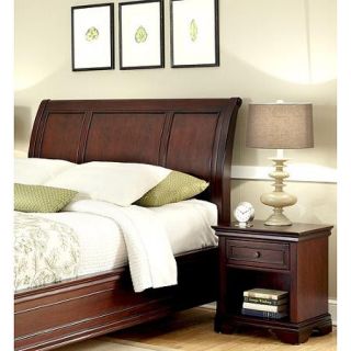 Home Styles Lafayette King/California King Sleigh Headboard and Night Stand, Rich Cherry