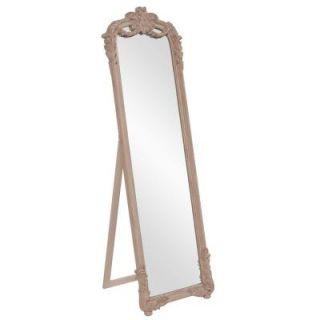 71 in. x 22 in. Distressed Easel Taupe Framed Mirror 56100