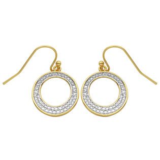 Diamond Accent Circle Earrings   Jewelry   Earrings