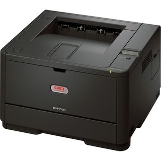 Oki B400 B411DN LED Printer   Monochrome   2400 x 600 dpi Print   Pla